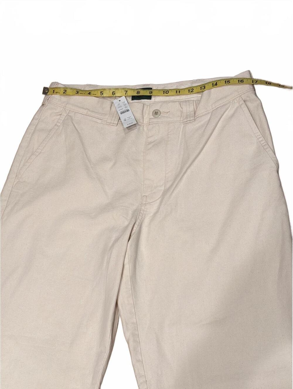 NWT JCrew Mens 32x32 Pants Cream Classic Canvas Trousers BW595 100 Cotton Chinos - Picture 8 of 12
